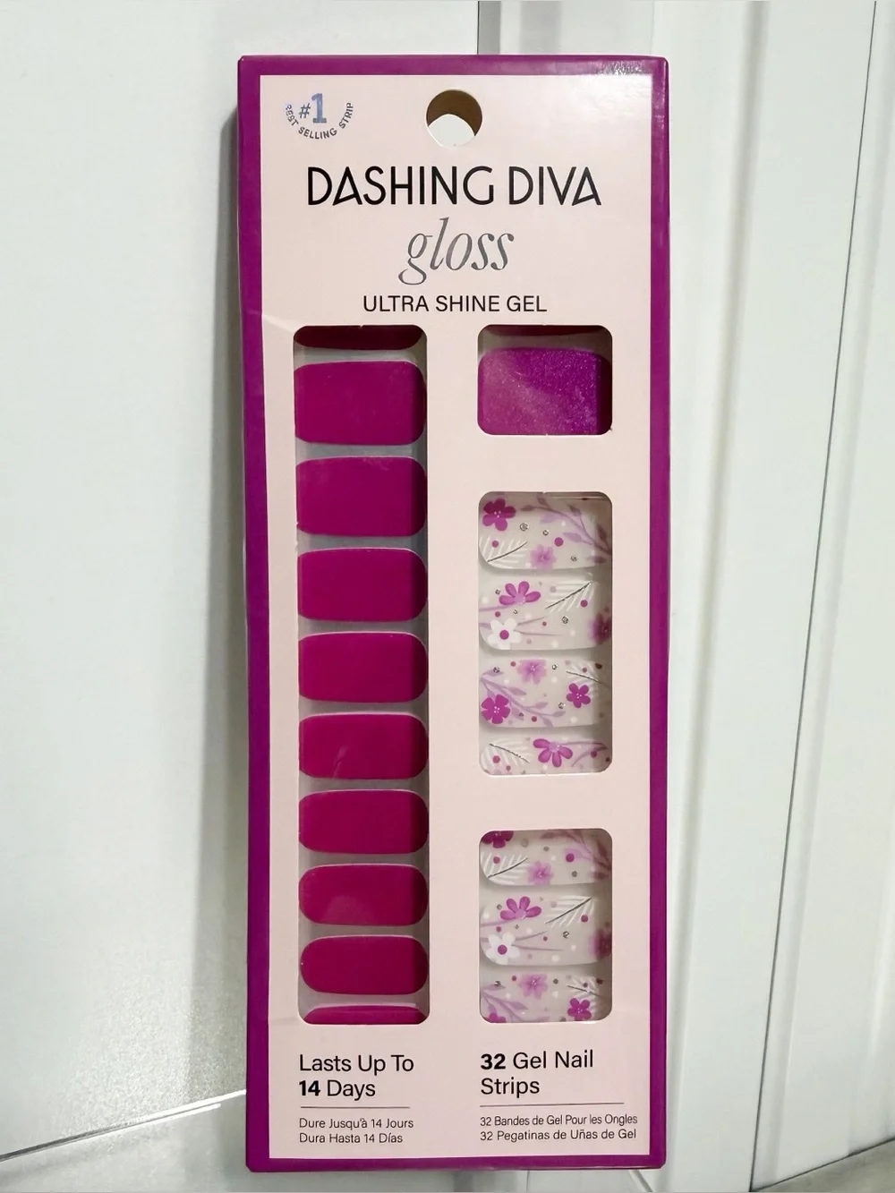 DASHING DIVA Gloss Ultra Shine Gel Nail Strips ~ FLEUR FLAIR ~ New in Box